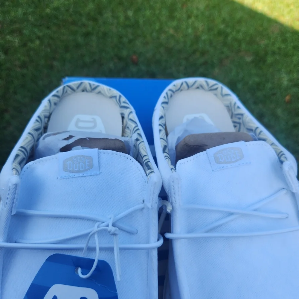 Hey Dude Mens Wally Slip Stretch Canvas Gray Black 11 - Picture 7 of 12